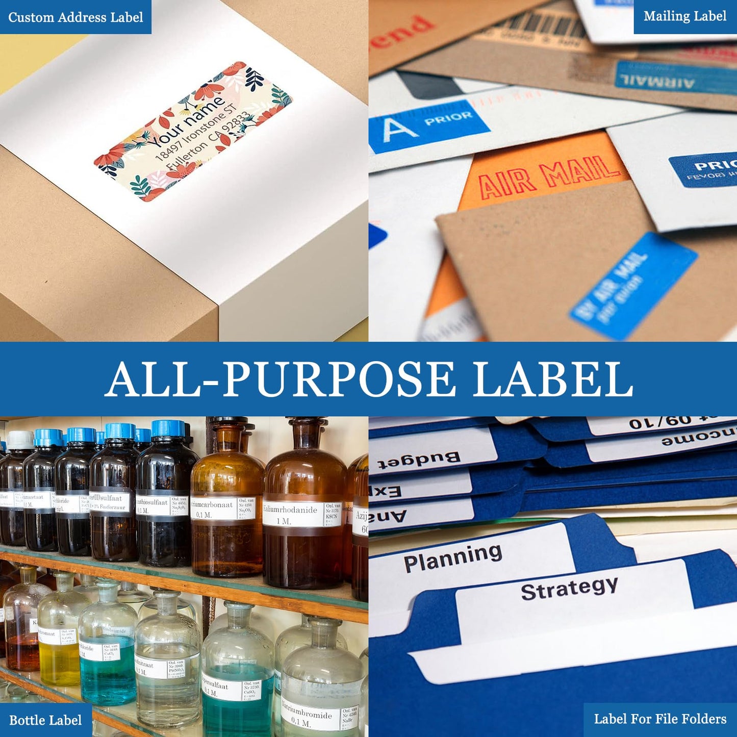 3000 Address Labels, BESTIKER 1” x 2-5/8” Printable Mailing Label for Envelopes, 30up Labels White Stickers for Laser Inkjet Printers, FBA Barcode Label 100 Sheets