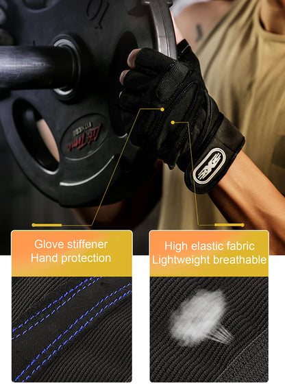 Workout Gloves, Gym Gloves for Men, Wrist Wraps Lifting Wrist Wraps Gloves for Working Out, Hand Out Gloves Fitness Gloves Full Palm Protection