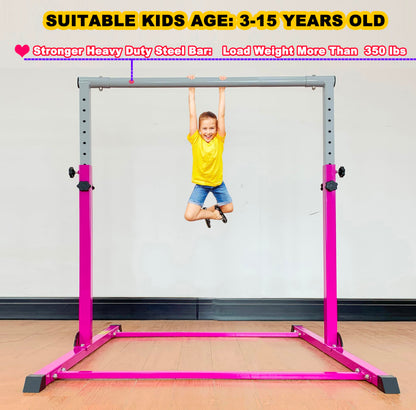 MARFULA Gymnastic Bar for Kids Gymnastic Kip Bar Horizontal Bar Purple Bar Gymnastic Training Equipment for Kids 3-15 Years Home and Club Use