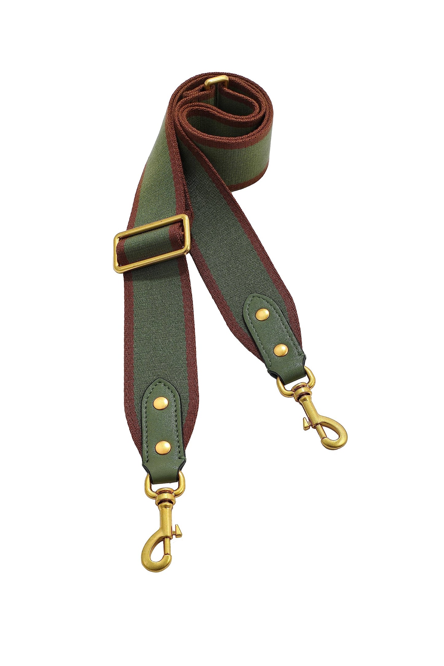 GOXTECH Purse Strap Replacement Crossbody Handbag Stripe Wide Adjustable (Olive Green-Shoulder Strap)