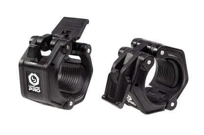Lock-Jaw PRO 2 Barbell Collars Olympic Barbell Clamps 2 Pcs – Heavy Duty Bar Clamps for 2” & 50mm Olympic Bars – Secure Weight Bar Clamps for Strength Training & Home Gym Accessories – All Black