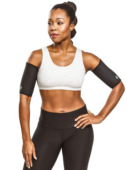 Sweat Shaper Women’s Arm Trimmers, Sauna Arm Shaper Compression Sweat Bands, Slimming Arm Band for Flabby Arms, 2 Pack,