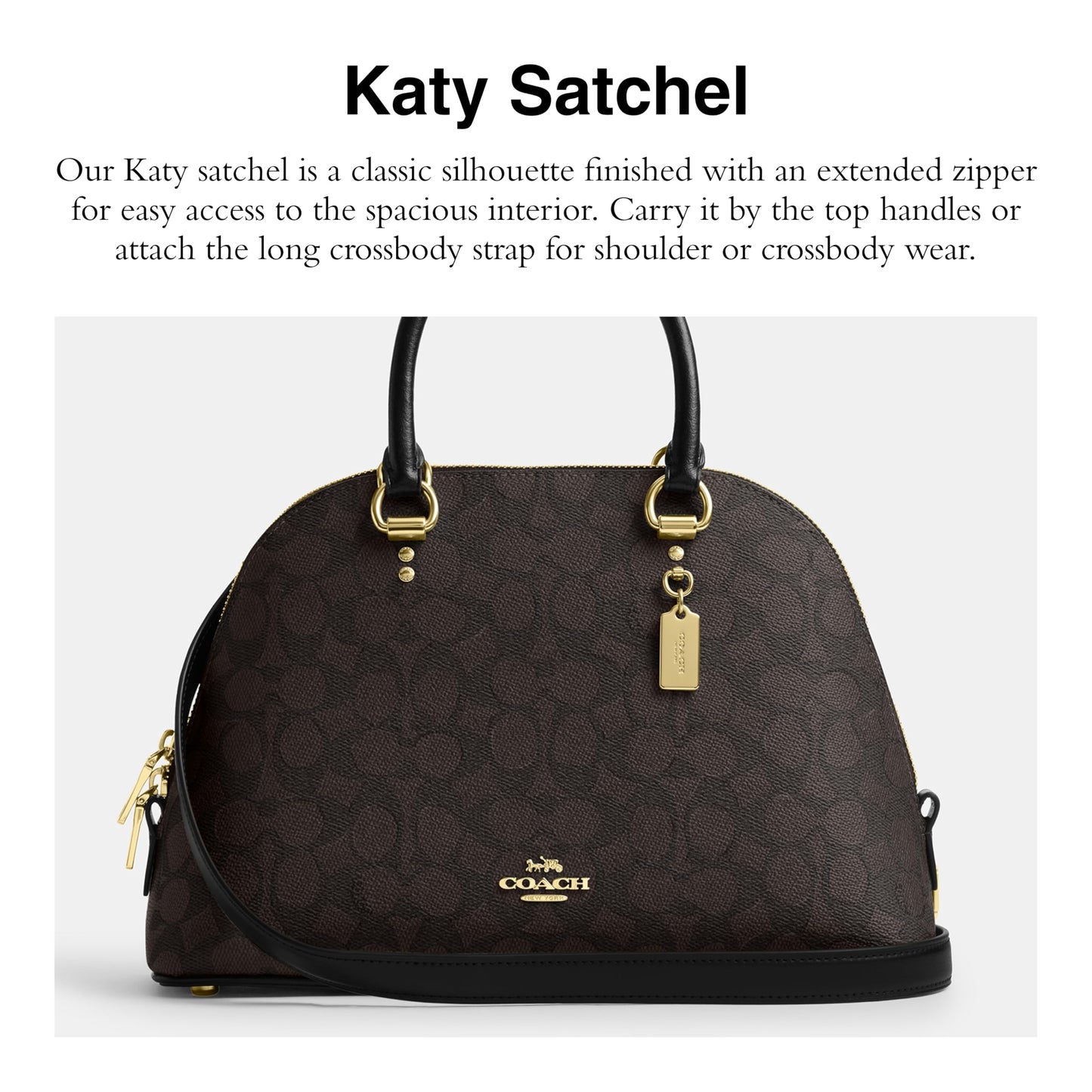 Coach Katy Satchel in Signature Canvas