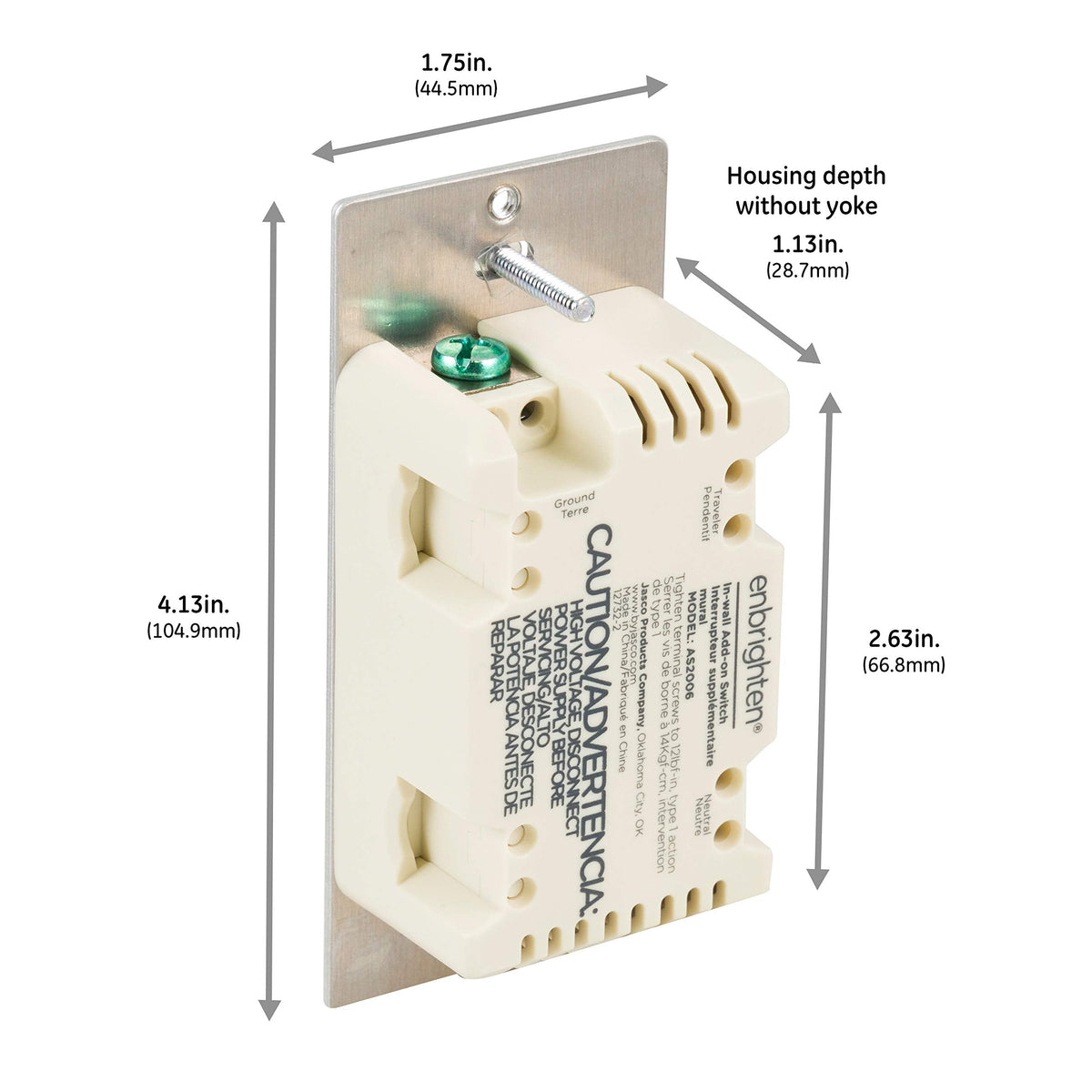 Enbrighten Almond Z-Wave Plus Smart Light Switch with QuickFit and SimpleWire, 3-Way Ready, Compatible with Alexa, Google Assistant, ZWave Hub Required, Repeater/Range Extender, Toggle, 14293