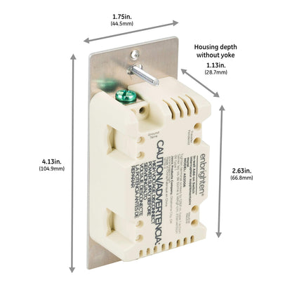 Enbrighten Almond Z-Wave Plus Smart Light Switch with QuickFit and SimpleWire, 3-Way Ready, Compatible with Alexa, Google Assistant, ZWave Hub Required, Repeater/Range Extender, Toggle, 14293