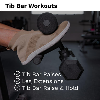Jayflex Tib Bar Machine with Patented Dumbbell Clamp – Tibialis Trainer for Tib Raises, Knees Over Toes Equipment, Calf & Lower Leg Exercise Machine