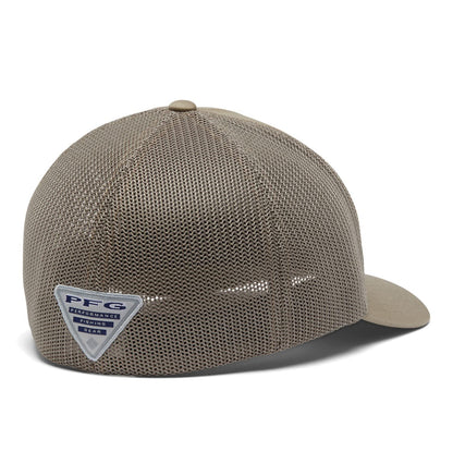 Columbia Unisex PFG Fish Flag Mesh Ball Cap-High Crown, Tusk, XX-Large