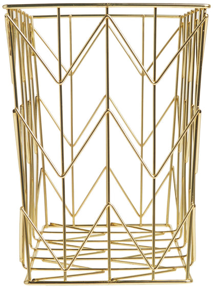 U Brands Desktop Hanging File Organizer, Gold Wire Metal Letter Size File Holder, Steel Wire Document & Folder Organizer for Office Desk, Home, Classroom