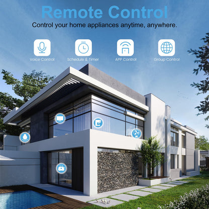 EIGHTREE Matter Smart Plug 𝗛𝗼𝗺𝗲𝗸𝗶𝘁 𝗦𝘂𝗽𝗽𝗼𝗿𝘁𝗲𝗱 𝗛𝘂𝗯 𝗥𝗲𝗾𝘂𝗶𝗿𝗲𝗱, Smart Plugs That Compatible with Alexa & Google Home, WiFi Plug w/Remote Control, Timer & Schedule 2.4GHz Wi-Fi