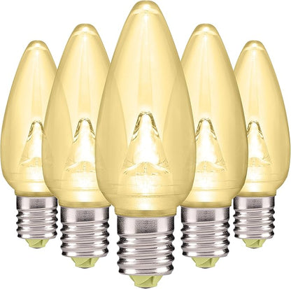 HLO Lighting Smooth C9 Christmas Lights | Warm White LED Bulbs for Indoor & Outdoor Christmas Decor | Set of 500