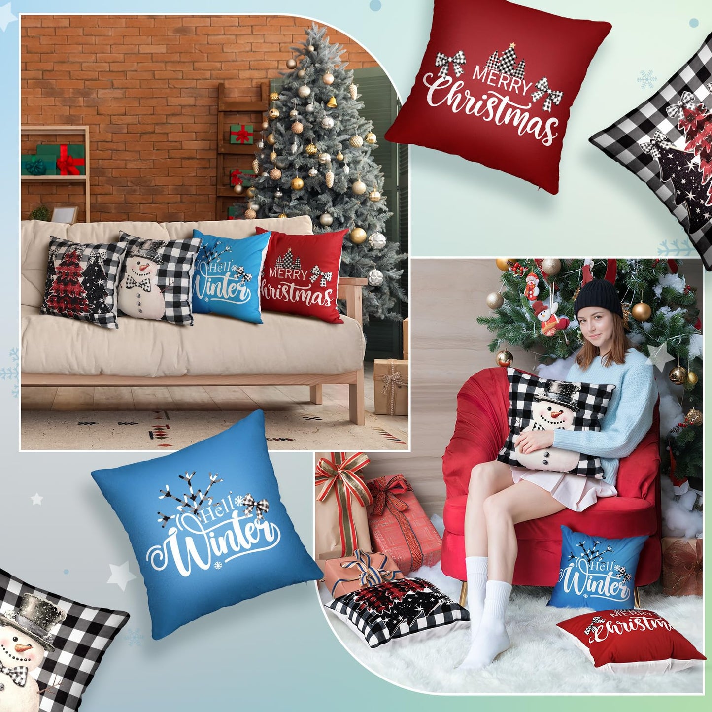 Mindsoft 20 Pcs Holiday Pillow Covers 18 x 18 Easter Pillow Cover Spring Summer 250th Anniversary Pillowcase Decorative Seasonal Cushion Case for Farmhouse Home Sofa(Festival)