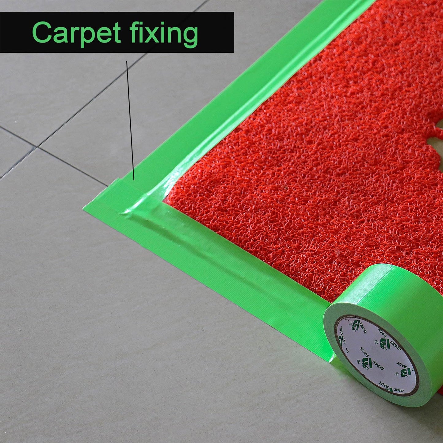 BOMEI PACK Green Duct Tape, Heavy Duty Strong Industrial Grade Color Duct Tape 9.0 mil x 1.88inch x 30yds for Packing and Repairing