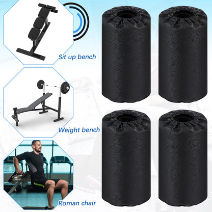 Hollowfly 4 Pcs Foam Foot Pads Foam Roller Pad Replacement for Weight Bench Inversion Table and Gym Exercise Equipments(8 x 3.5 x 0.8 Inches)