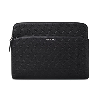 Comfyable x Edition Tablet Sleeve 11 Inch, Compatible with 11" iPad Air/Pro M4 2026, Smart/Magic Keyboard with Pencil Holder, Faux Leather Case with a Front Zip Pocket for Men Women, Black