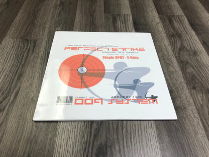 Perfect Strike Archery Paper Targets. Single Spot Bullseye Design. (12" x 12"). PSA-OO-SYS-009. (12 Targets)