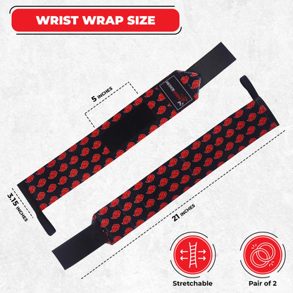Weight Lifting Wrist Straps with Neoprene Padding – Heavy Duty Deadlift Straps for Weightlifting, Powerlifting Gym Training (Red Cloud, Standard)