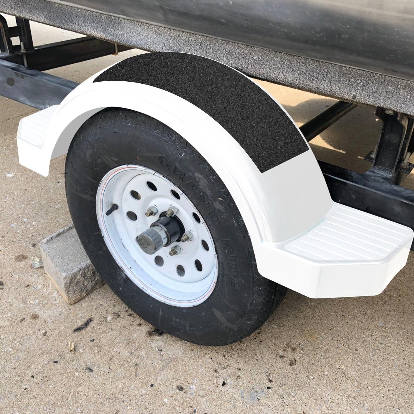 Shupakul 16.4Ft x 6In Marine Boat Non-Skid Traction Tape-Boat Anti Slip Adhesive Tape-Black Anti Slip Traction Tape for Boat Trailer Fenders Steps