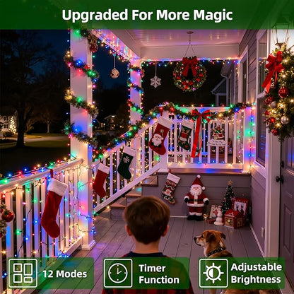 1500 LED 470FT Christmas Lights Outdoor,12 Lighting Modes Christmas String Lights with Timer, Dimmable Multicolor LED String Light Waterproof for Yard Tree Xams Wedding Party Holiday Decorations
