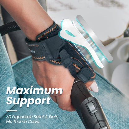 CURECARE Thumb Brace, New 2 in 1 Thumb Spica Splint Right & Left Hand (S/M)