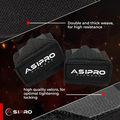 ASIPRO Wrist Straps for Weightlifting Men & Women Wrist Wraps for Weightlifting Muñequeras para Gym Weight Lifting Wrist Wraps for Bench Press Gym Wrist Straps Gym Wrist Support for Working Out