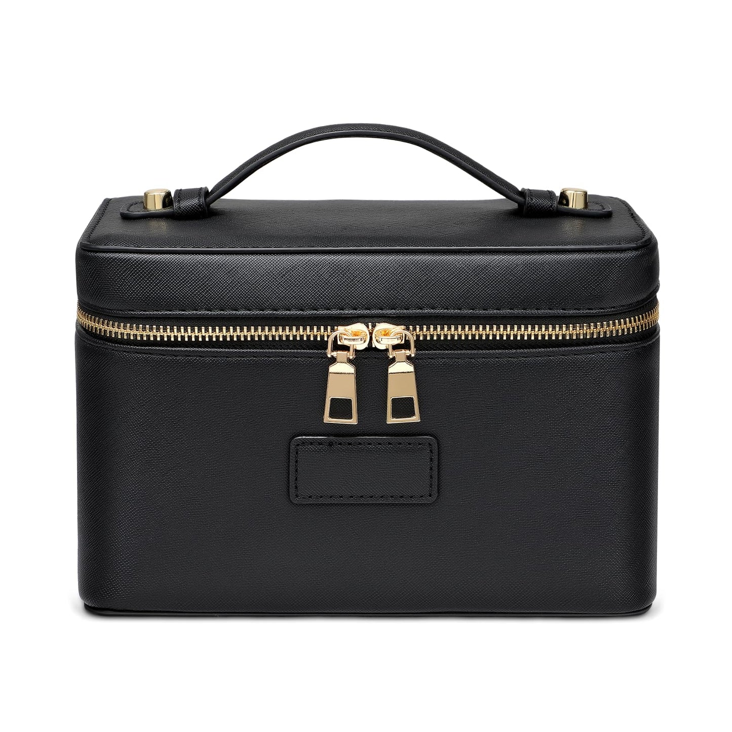 Tawd Makeup Bag Vanity Case with Removable Organizer Divider Waterproof Leather Portable Cosmetic Bag Travel Toiletry Bags Makeup Organizer Case