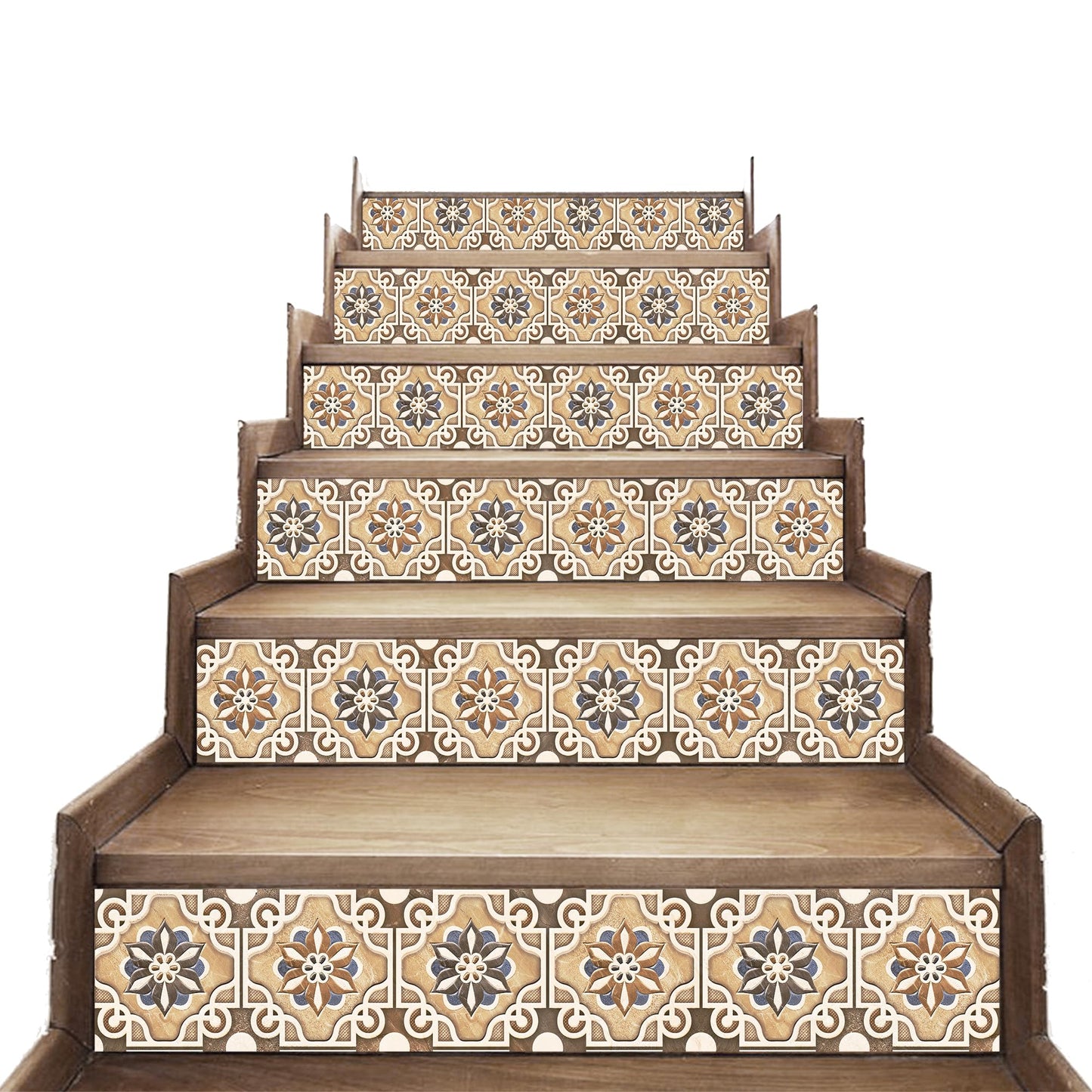 AMAZING WALL Talavera Spanish Bohemian Tiles Style Stairs Self Adhesive Decoration Wall Sticker Set
