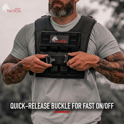 Wolf Tactical Men Weighted Vest - 35 LB Strength Training Tactical Weight Vest Tan