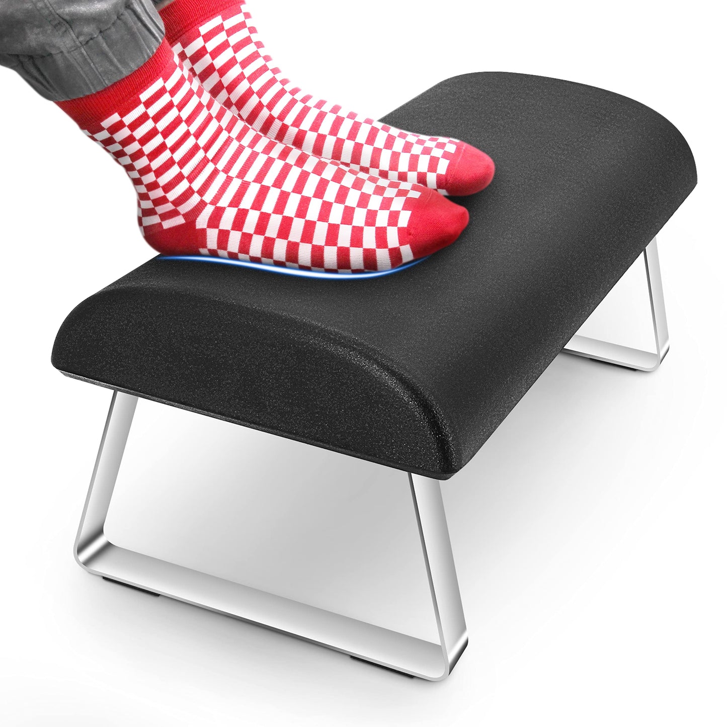 Waterproof Footrest, Upgraded High Elasticity Foot Rest Under Desk Footrest, Ergonomic Foot Rest for Under Desk at Work, Highly Supportive, No Deformation, Black