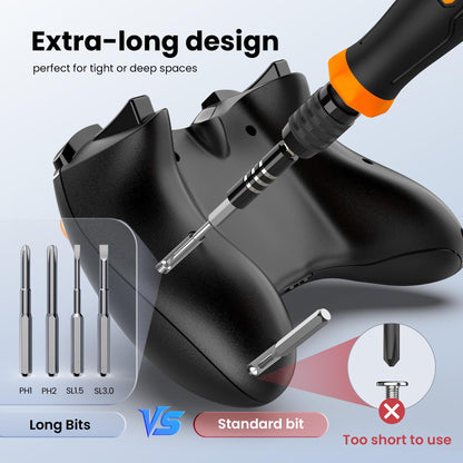 JOREST 40Pcs Small Precision Screwdriver Set with Torx Triwing Phillips, Mini Repair Tool Kit for Macbook, Computer, Laptop, PC, iPhone, PS5, Xbox, Switch, Glasses, Watch, Ring Doorbell, Electronics
