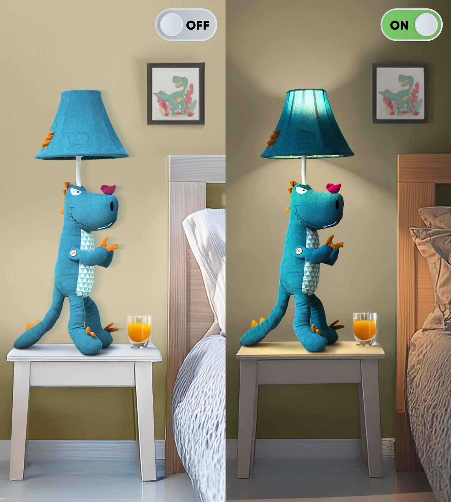 Dinosaur Kids Lamp for Boys Bedroom - 27", Boys Lamp for Kids Room - Cute Christmas Gifts, Birthday Gifts for All Ages: Toddler Girls, Children, Grandkids 3 4 5 and Up Years Old, Sister, Brother