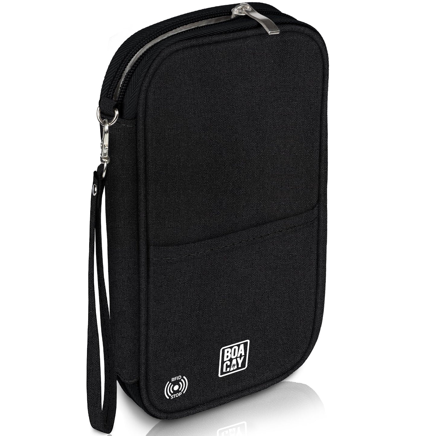 BOACAY Travel Document Organizer with RFID, Family Passport Holder, Wallet for Women & Men, Portable & Waterproof Case for Cards, Boarding Pass, Money