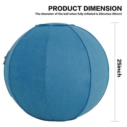 ANC POP Yoga Ball Exercise Ball, Anti Slip Stability Ball Chair, 25” Heavy Duty Large Gym Ball for Fitness, Balance and Core Workout with Cover, Easy Clean
