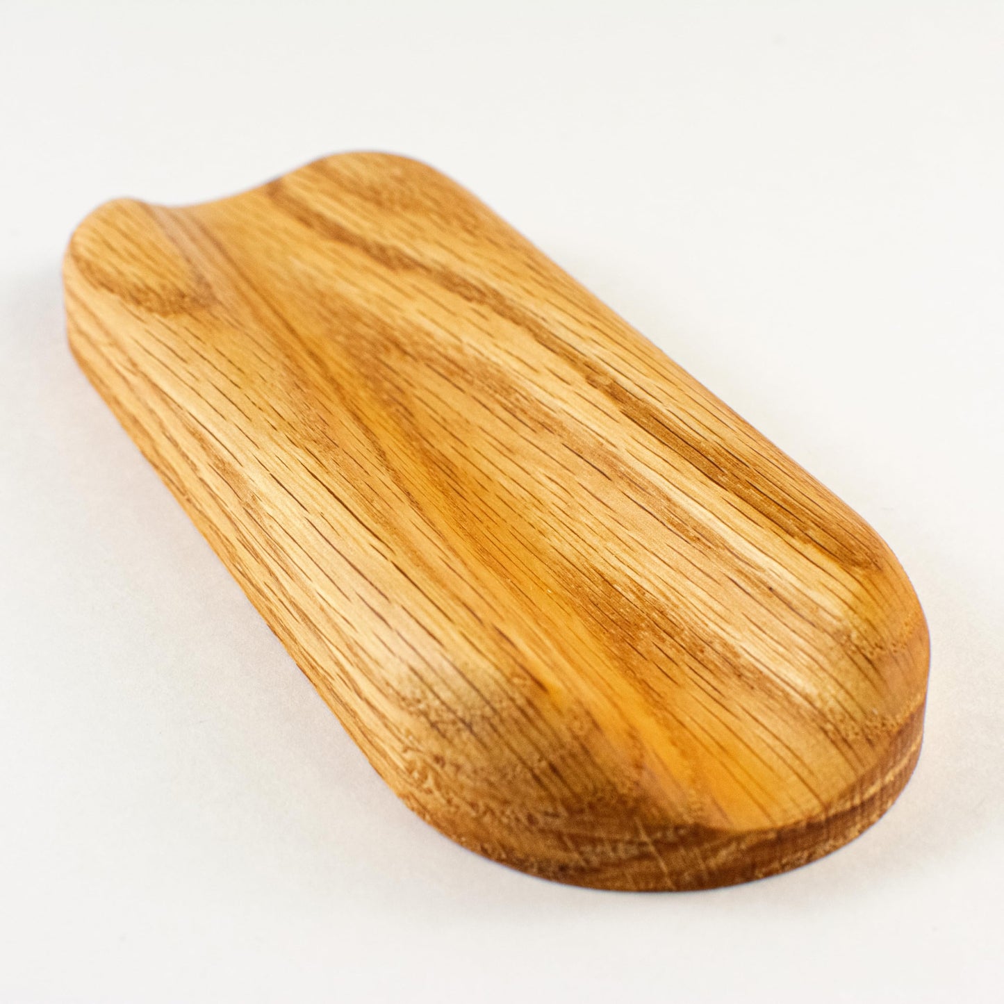 Vorovale Solid Oak Single Pen Tray, Minimalist Desk Organizer, Natural Wood, Handcrafted, Precision Angled Channel