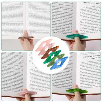 6 Pack Book Page Holder Personalized Resin Book Thumb Page Holders for Reading Lovers Bookmark Holder Book Reading Accessories Gift for Christmas, Thanksgiving Day, Classmate, Teachers