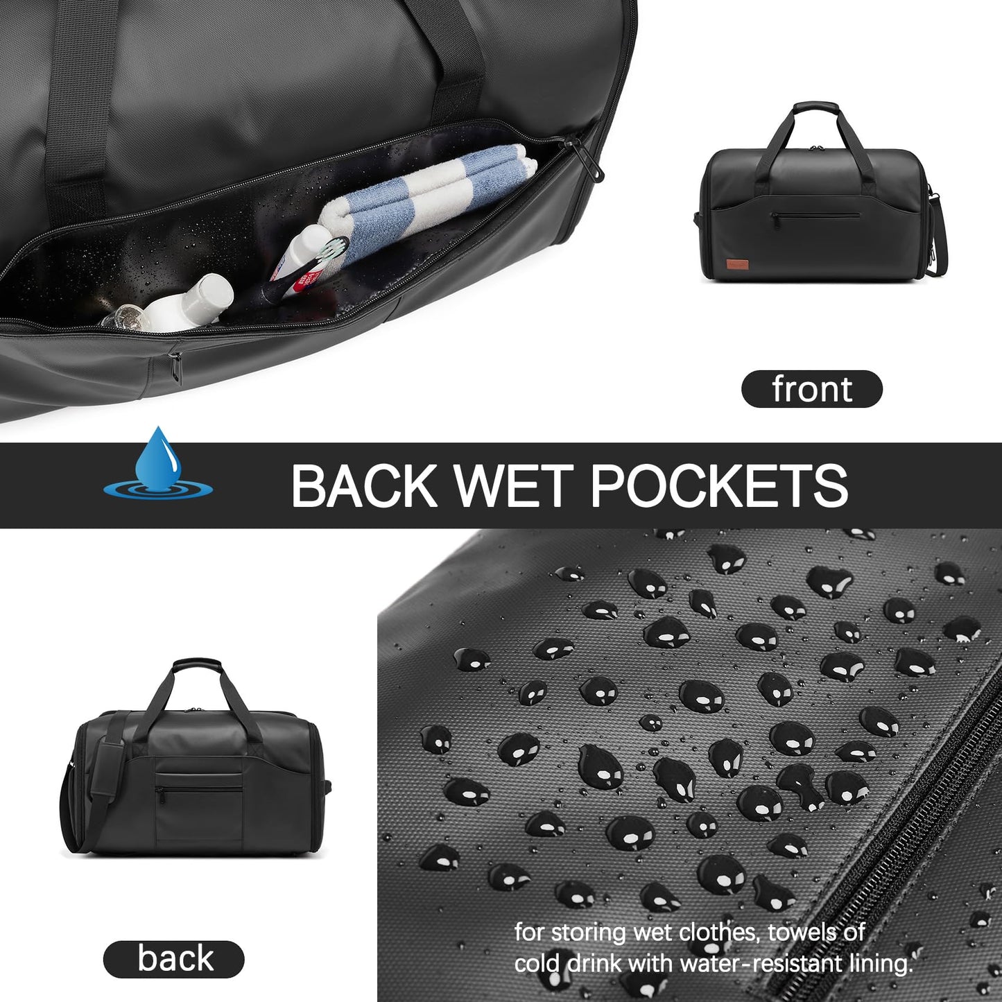 Garment Bags for Travel,45L Carry on Convertible Garment Duffle bag for Men Women - 3 in 1 Hanging Suit Travel Bag with Shoulder Strap