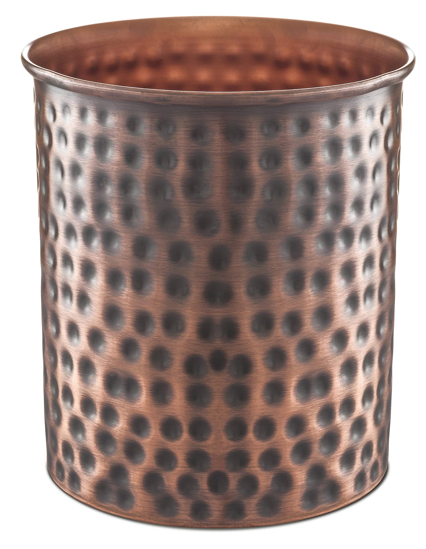 Monarch Abode Kitchen Utensil Holder – Hand Hammered Metal Antique Copper Utensil Holder, Decorative Utensil Crock for Kitchen Counter, Cooking Tool and Spatula Holder for Countertop, Caddy Organizer