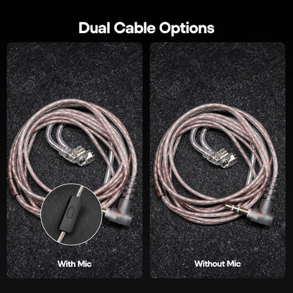 Linsoul KZ ZSN Pro Dual Driver 1BA+1DD Hybrid Metal Earphones HiFi in-Ear Monitor with Detachable Recessed 2Pin Cable, Zin Alloy Panel (Without Mic, Blue)