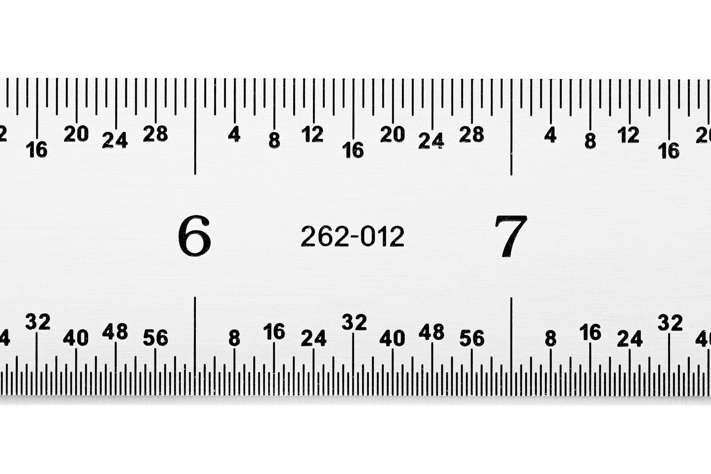 PEC Tools Rigid Metal Ruler, 12"/300mm High-Precision Steel Rule with Satin Chrome Finish, English & Metric Graduation (1/32", 1/64", 0.5mm, 1.0mm), Fully Hardened and Tempered, Made in USA
