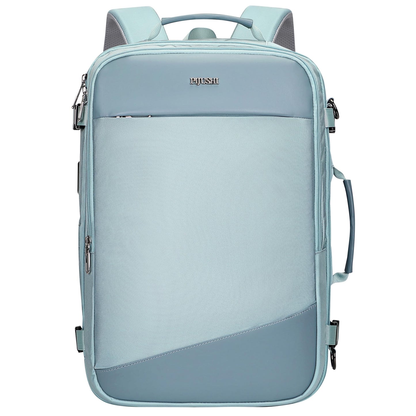 PIJUSHI Travel Backpack for Women Carry on Suitcase Backpack Flight Approved Personal Item Bag Fits 16 Inch Laptop(PE035 Blue)