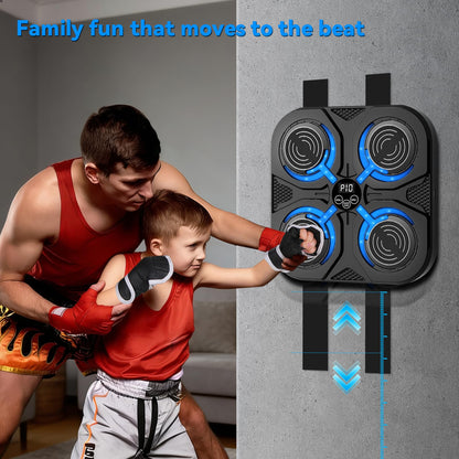 SoftGym Music Boxing Machine,Interactive Punching Trainer with LED Lights,Music Boxing Machine Sport for Kids and Adults,Cardio Workout Equipment Target for Home,Office,Gym
