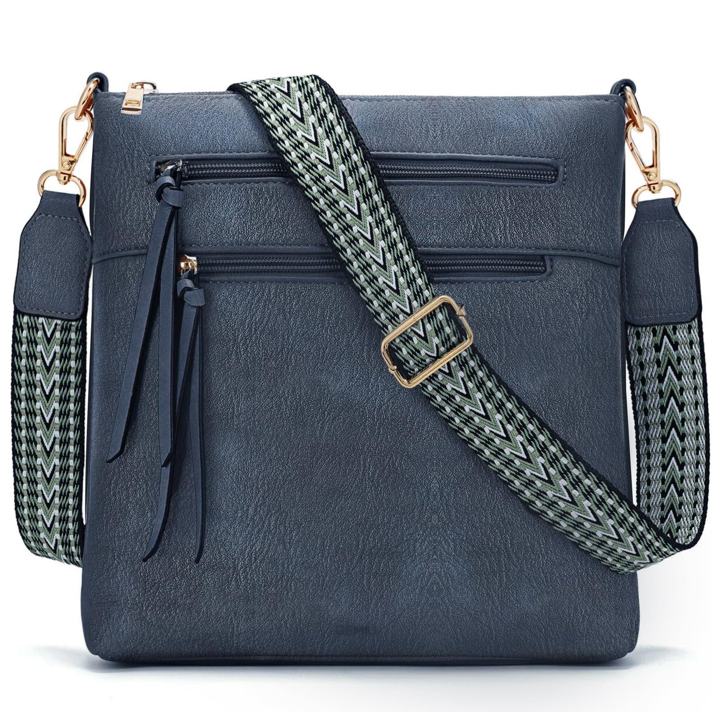 GEMIU Small Crossbody Bags for Women Travel Multi Pocket Womens Purses Women's Crossbody Handbags with Guitar Strap Blue