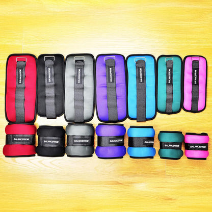 Fitvids Fully Adjustable Ankle Wrist Arm Leg Weights, 1-20LBS, Multiple Options