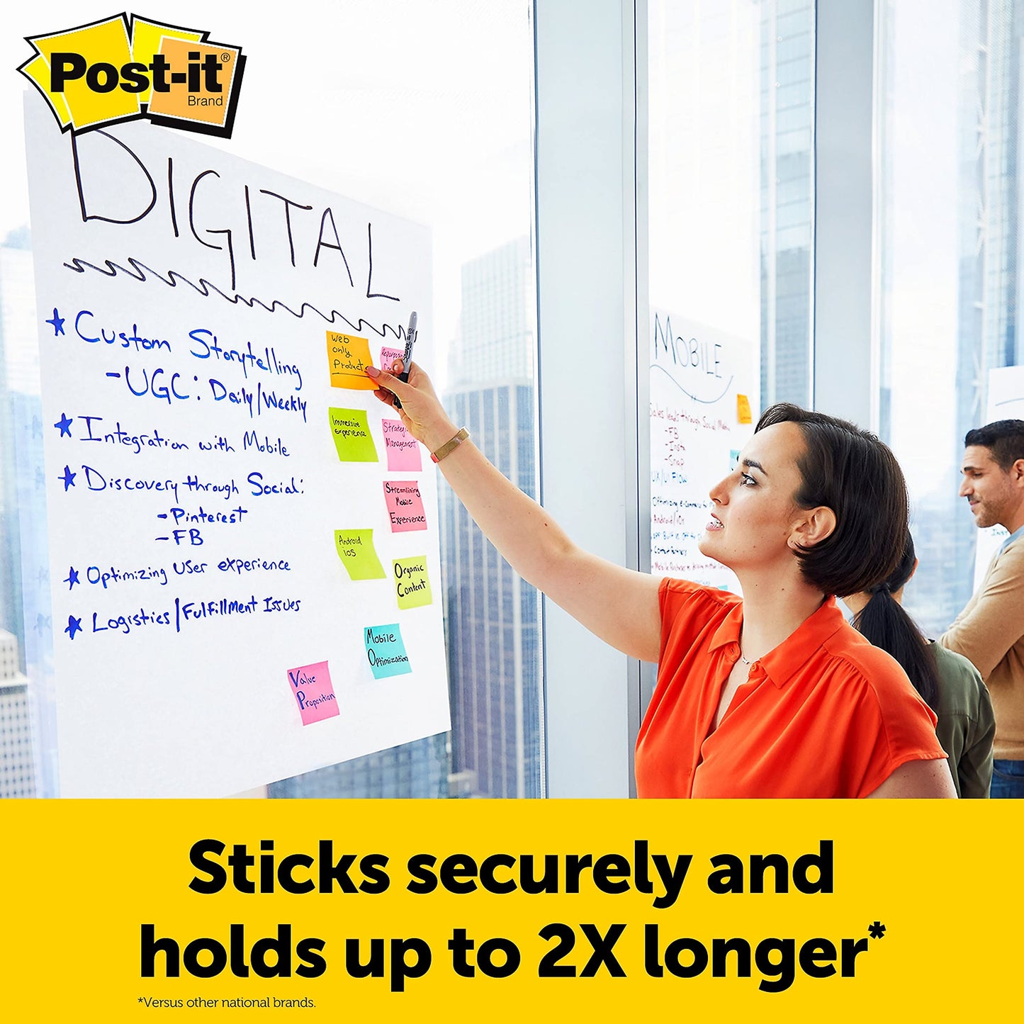 Post-it Super Sticky Wall Easel Pad, 25" x 30", 20 Sheets/Pad, 3 Pads/Pack (559VAD20 3PK)