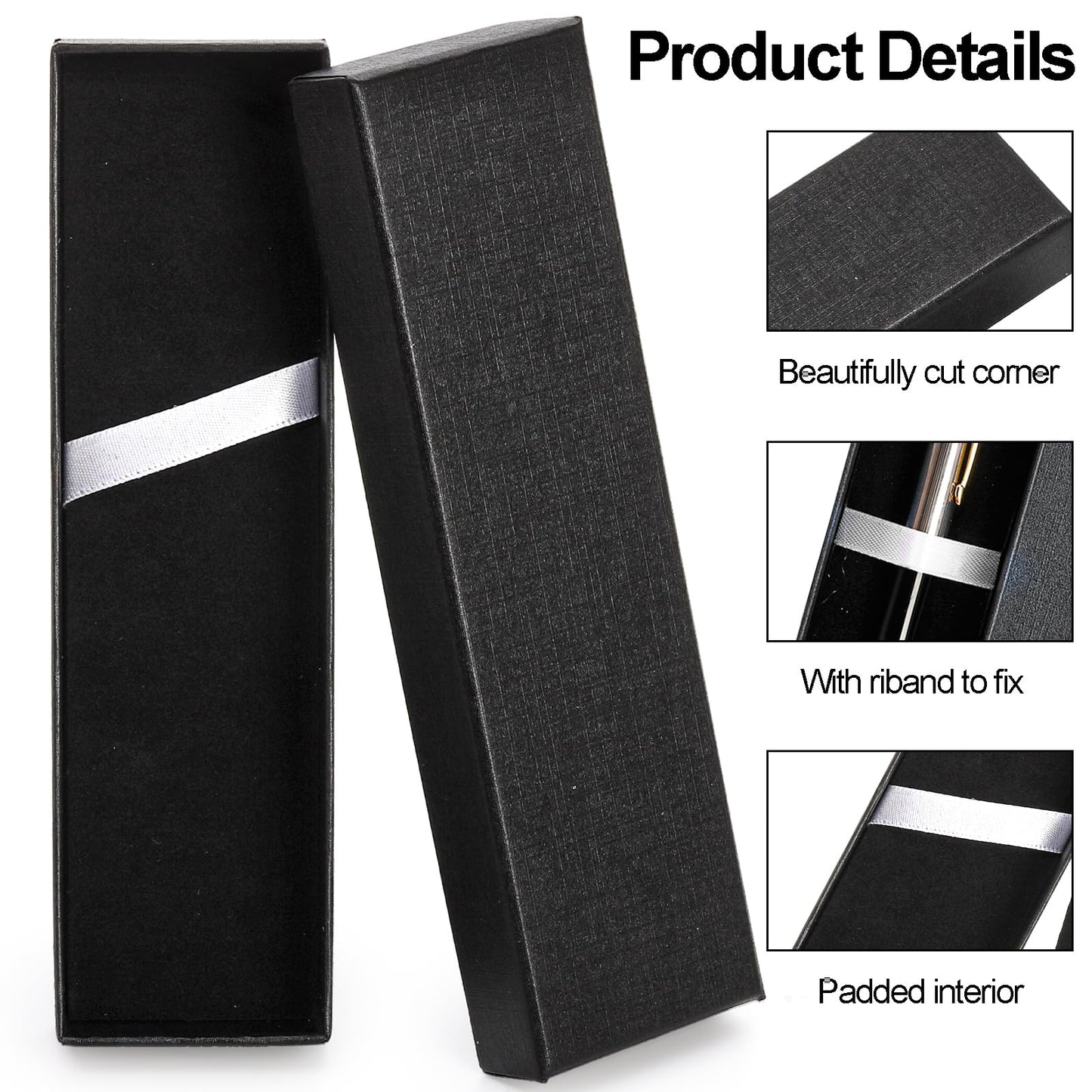 Yesland 32 Pcs Pen Gift Box Empty Pen Case with Lid, Cardboard Ballpoint Fountain Pen Display Box for Presentation Jewelry Collection Gift Packaging Office Supplies Business Birthday Souvenir