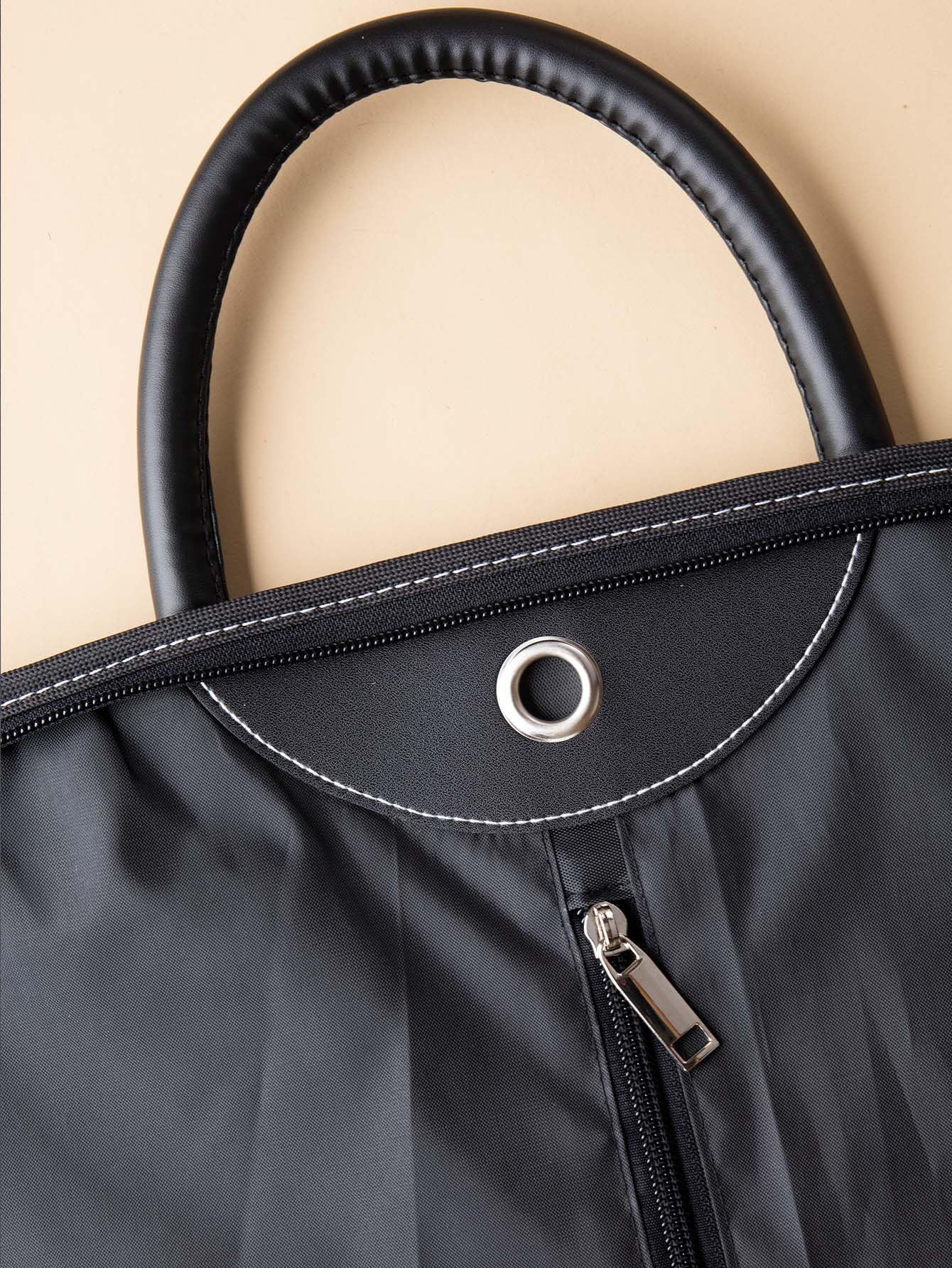 ZARLOO 40" Premium Carry-On Garment Bag for Travel & Closet Storage - Foldable, Lightweight Leather Suit Bag for Men Women - Waterproof & Wrinkle-Free Protection for Suits, Dresses & Coats (Black)