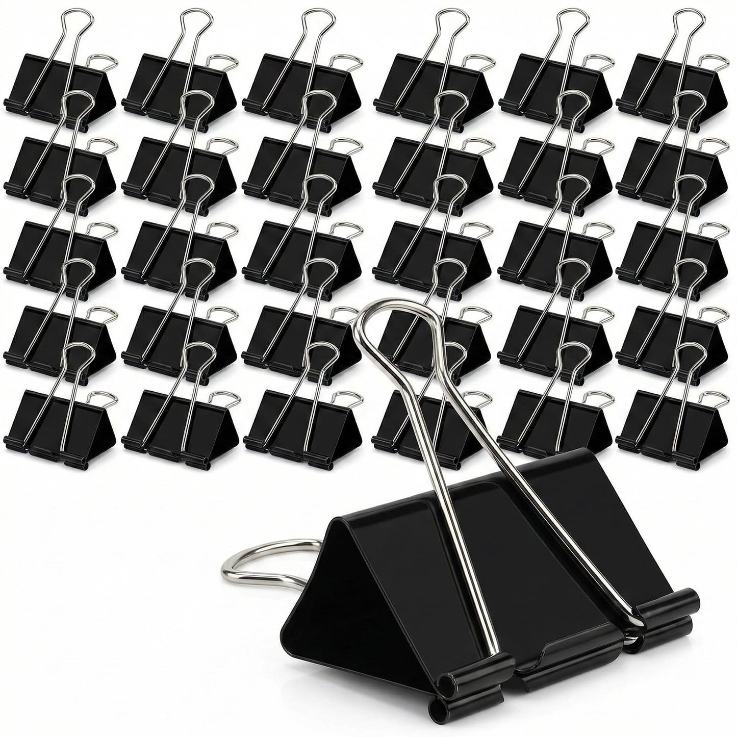3 Inch Extra Large Jumbo Binder Clips (30 Pack)– Sturdy Black Metal Paper Clamps, Bulldog Clips for Office, Home & Classroom, Tempered Steel with 1.5" Capacity for Documents, Files, Craft Boards