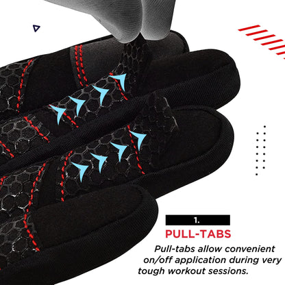 RDX Weight Lifting Gloves Gym Workout, Full Finger Touch Screen, Breathable Anti Slip Padded Palm Protection, Fitness Strength Training Powerlifting HIIT WOD Exercise, Men Women Home Gym Cycling