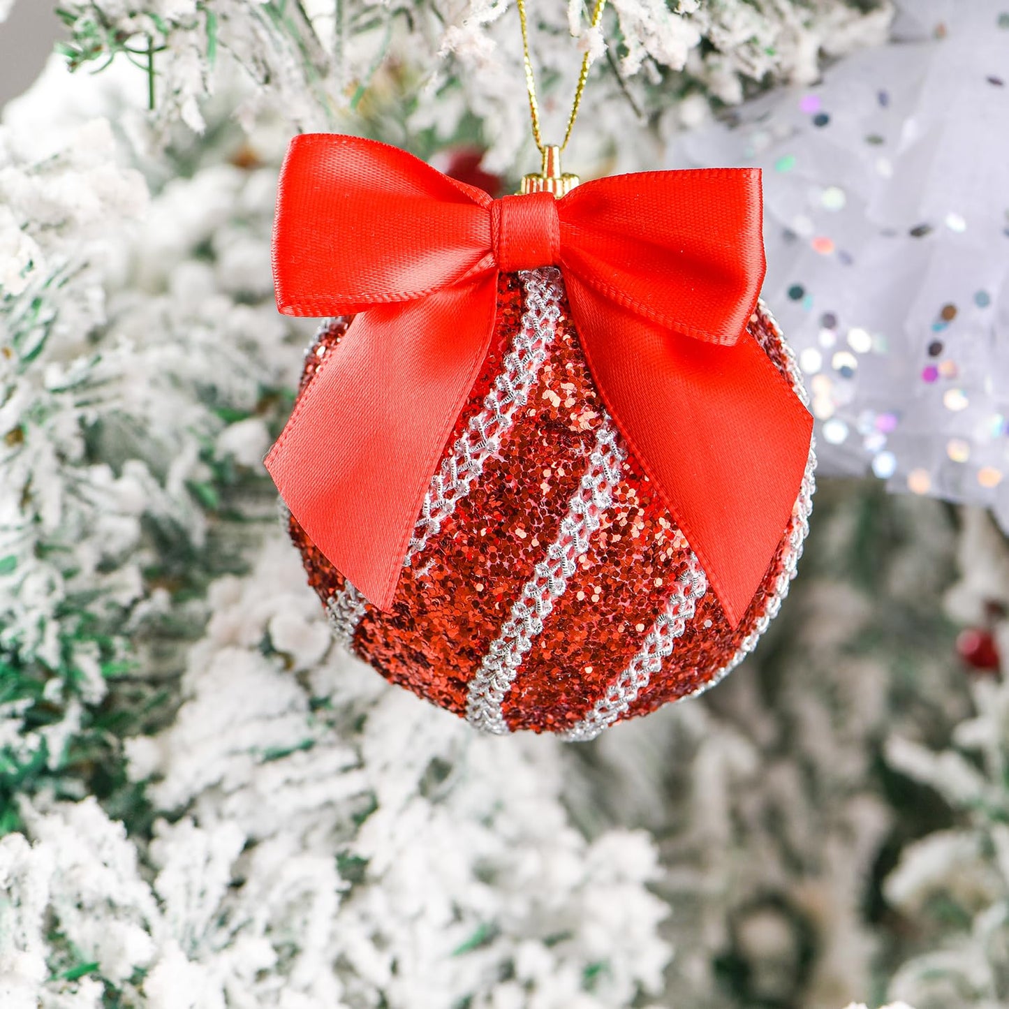 RainbowPana 120 Pack Christmas Luxury Twist Tie Bows, Red 3" Satin Ribbon Pretied Bows, Premade Craft Decoration for Package Cake Pop Basket Favors Cookie Candy, Gift Wrapping Baby Shower Wedding