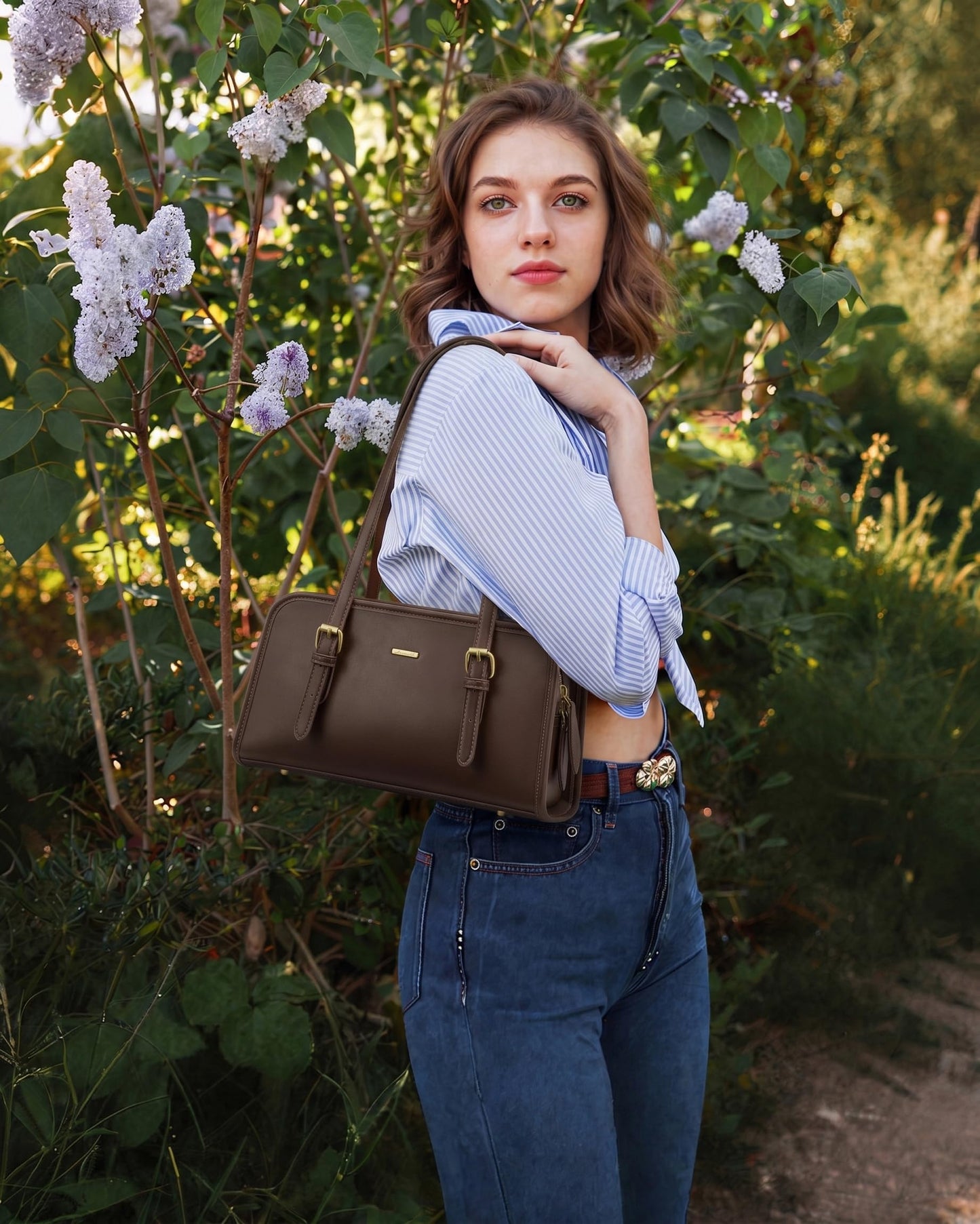 LOVEVOOK Swing Zip Shoulder Bag, Small Purses for Women Trendy Handbags, Mini Vintage Hobo Clutch Leather Tote