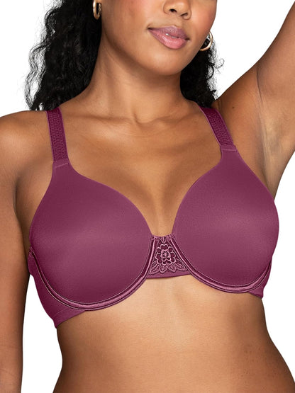 Vanity Fair Womens Full Figure Beauty Back Smoothing Bra, 4 Way Stretch Fabric, Lightly Lined Cups Up to H